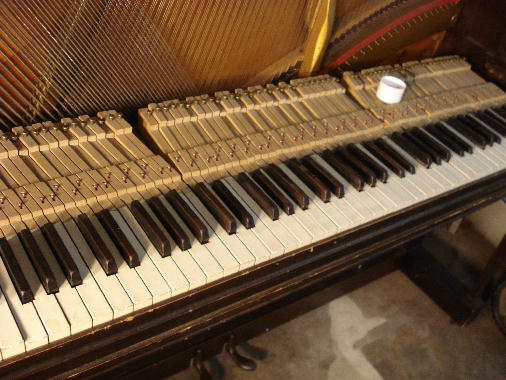 9 - Plastic keys chipped, keytops cleaned with glass plus, pieces from broken buttons stored in white cap. 9 - Plastic keys chipped, keytops cleaned with glass plus, pieces from broken buttons stored in white cap.